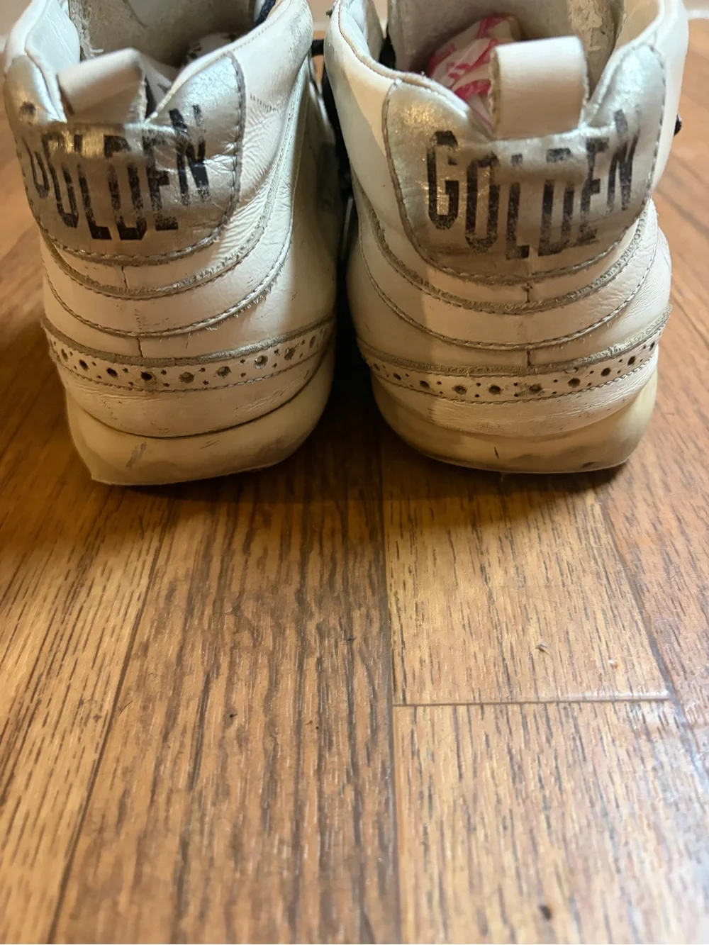 Golden Goose White Leather Men’s Sneakers with Black Laces size 41